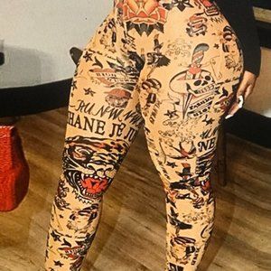 Skull Print Leggings